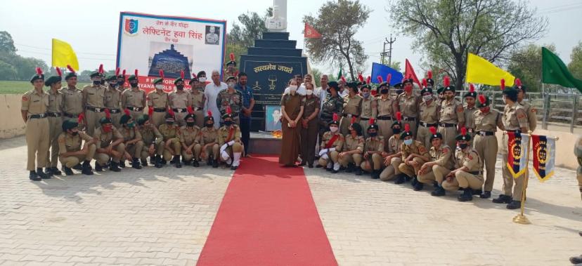 Statue cleaning of War Hero by NCC Cadets