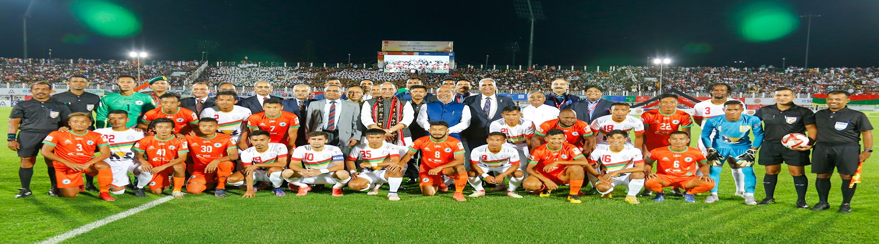 Glimpses of first ever Durand Cup match, played in Manipur between NEROCA FC vs TRAU FC, inaugurated by Raksha Mantri Shri Rajnath Singh at Khuman Lampak Man Stadium in Imphal on August 18, 2022.