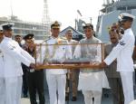 File pictures of INS Mormugao, commissioned in the august presence of Raksha Mantri Shri Rajnath Singh in Mumbai on December 18, 2022.