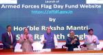Raksha Mantri Shri Rajnath Singh launching new website for the Armed Forces Flag Day Fund (www.affdf.gov.in) during CSR Conclave, organised by Department of Ex-Servicemen Welfare in New Delhi on November 29, 2022.
