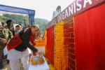 Glimpses of Raksha Mantri Shri Rajnath Singh dedicating to the nation 28 infrastructure projects of Border Roads Organisation (BRO), worth Rs 724 crore, during an event organised at Siyom Bridge on Along-Yinkiong Road in Arunachal Pradesh on January 03, 2023.