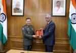 Glimpses of Defence Secretary Shri Giridhar Aramane’s meeting with Deputy Commander in Chief, Royal Cambodian Armed Forces Lt Gen Hun Manet in New Delhi on February 03, 2022.