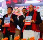 Glimpses of Raksha Mantri Shri Rajnath Singh dedicating to the nation 28 infrastructure projects of Border Roads Organisation (BRO), worth Rs 724 crore, during an event organised at Siyom Bridge on Along-Yinkiong Road in Arunachal Pradesh on January 03, 2023.
