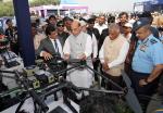Glimpses of first ever drone exhibition cum display ‘Bharat Drone Shakti 2023’ inaugurated by Raksha Mantri Shri Rajnath Singh at Hindan Air Force Station, Ghaziabad, Uttar Pradesh on September 25, 2023.