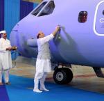 Glimpses of formal induction of C-295 MW transport aircraft in the presence of Raksha Mantri Shri Rajnath Singh at Hindan Air Force Station, Ghaziabad, Uttar Pradesh on September 25, 2023.