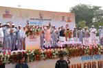 Raksha Mantri Shri Rajnath Singh administering ‘Rashtriya Ekta Diwas’ pledge during ‘Run for Unity’ event organised in Lucknow, Uttar Pradesh on the occasion of 148th birth anniversary of Sardar Vallabhbhai Patel on October 31, 2023.