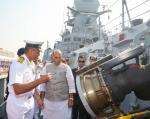 Glimpses of commissioning of stealth guided missile destroyer INS Imphal into the Indian Navy, graced by Raksha Mantri Shri Rajnath Singh, in Mumbai, Maharashtra on December 26, 2023. Also seen are Maharashtra Chief Minister Shri Eknath Shinde, Chief of the Naval Staff Admiral R Hari Kumar and Flag Officer Commanding-in-Chief, Western Naval Command Vice Admiral Dinesh K Tripathi.