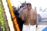 Raksha Mantri Shri Rajnath Singh paying homage to the fallen heroes at the War Memorial in Air Force Station, Kanpur on the occasion of 8th Armed Forces Veterans’ Day on January 14, 2024.