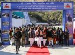 Glimpses of inauguration of 35 infrastructure projects of Border Roads Organisation (BRO), graced by Raksha Mantri Shri Rajnath Singh, at an event organised at Joshimath-Malari Road in Uttarakhand on January 19, 2024.