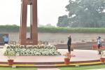 Defence Secretary Dr Ajay Kumar paying homage to the fallen heroes at the National War Memorial in New Delhi on October 31, 2022.