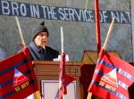 Raksha Mantri Shri Rajnath Singh virtually inaugurating BRO infrastructure projects at an event in Ladakh on October 28, 2022.  
